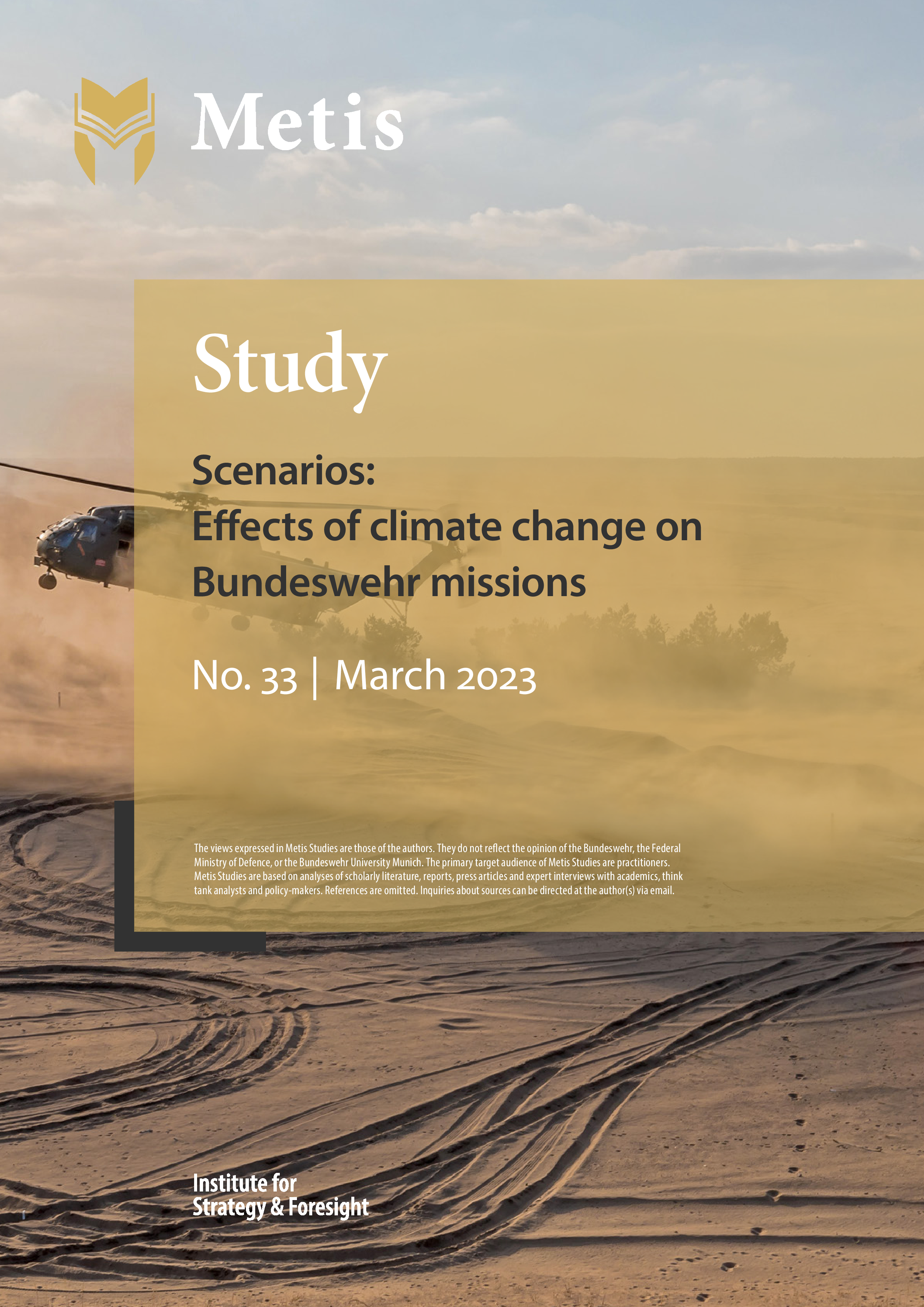 Scenarios: Effects of climate change on Bundeswehr missions